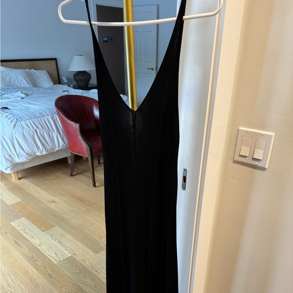 Maxi dress with low back.